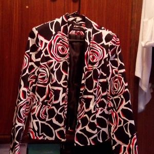 Lined blazer no collar
